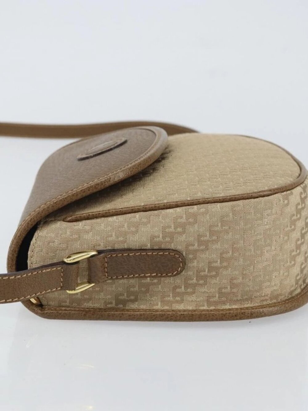 GUCCI Shoulder Bag Nylon Leather Beige Gold 007 754 0074 Auth ep12620 - Picture 6 of 16